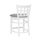 Lola Counter Stool White Upholstered Set of 2, , on-hover image number null