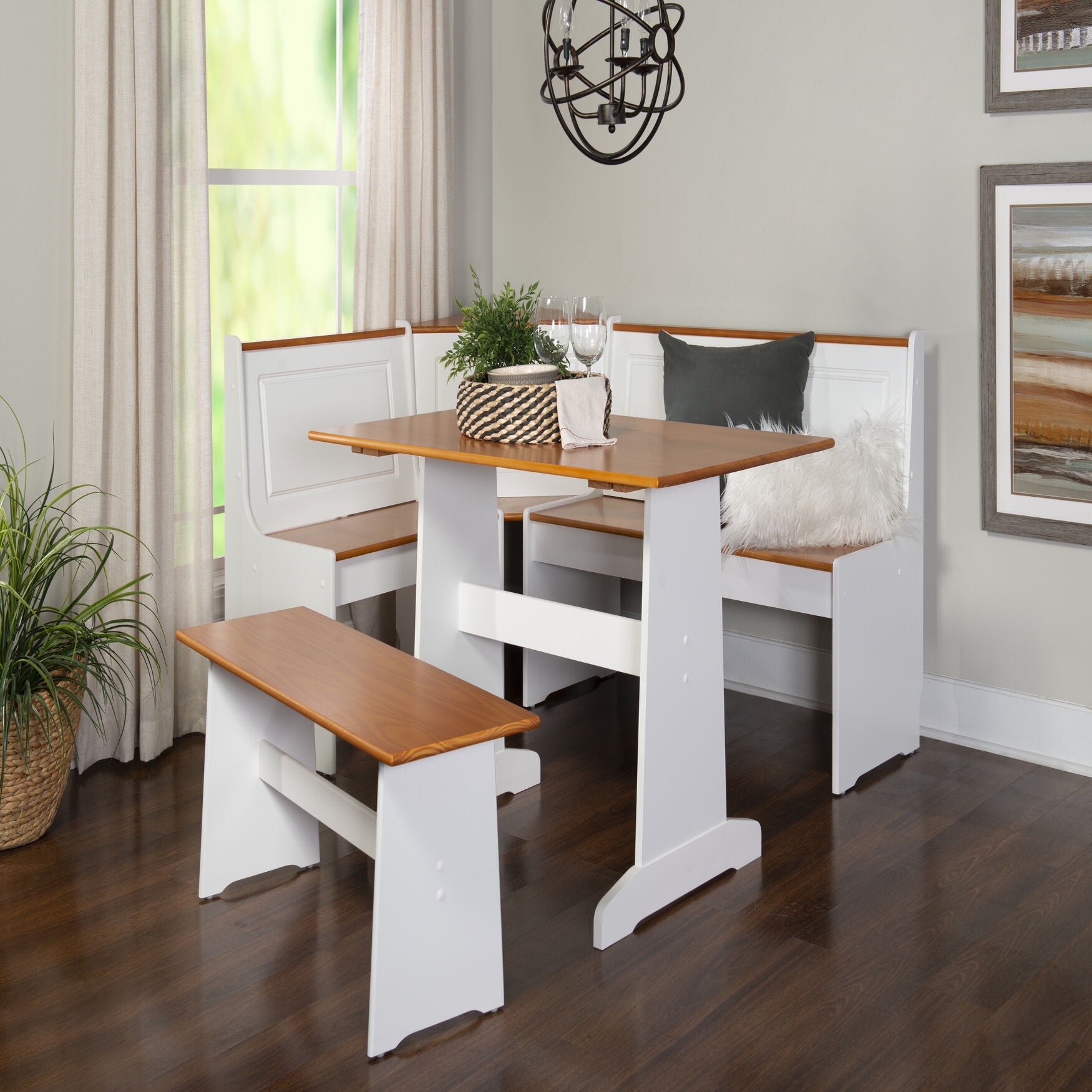Ardmore Nook White With Pine Accents