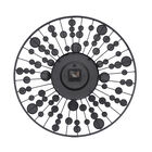 Black Glam Metal Wall Clock, , alternate image number null