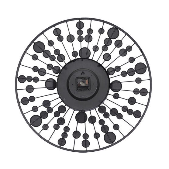 Black Glam Metal Wall Clock, , alternate image number null