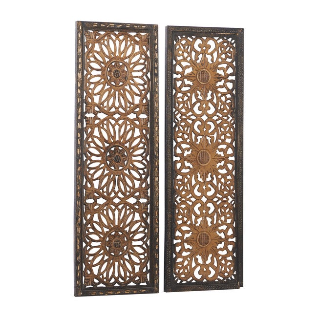 Set Of 2 Brown Wood Traditional Wall Décor, , alternate image number 4
