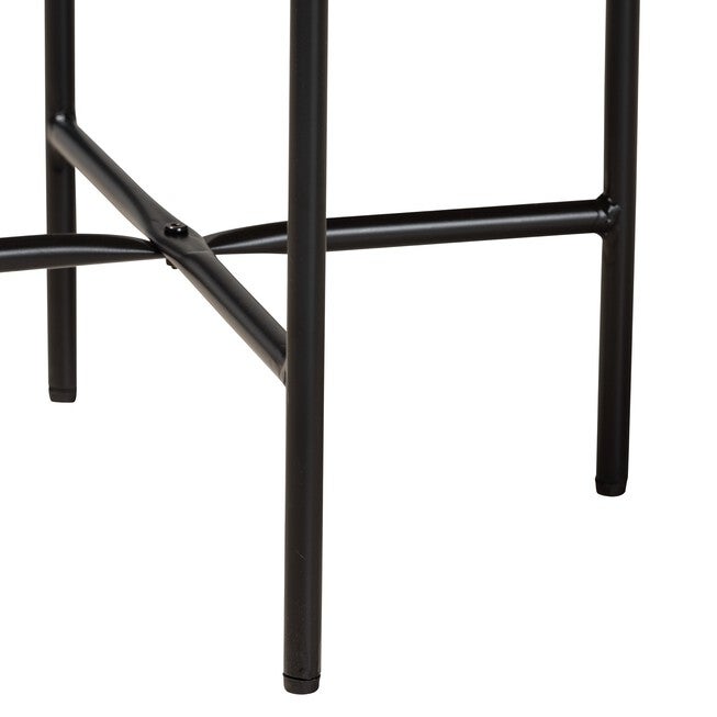 Savion Modern Industrial Walnut Brown Finished Wood And Black Metal End Table, , alternate image number 2