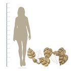 Metal Gold Leaves Centerpiece Wall Decor, , alternate image number null