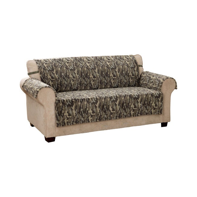 Camo Plush Sofa Furniture Cover, , on-hover image number 1