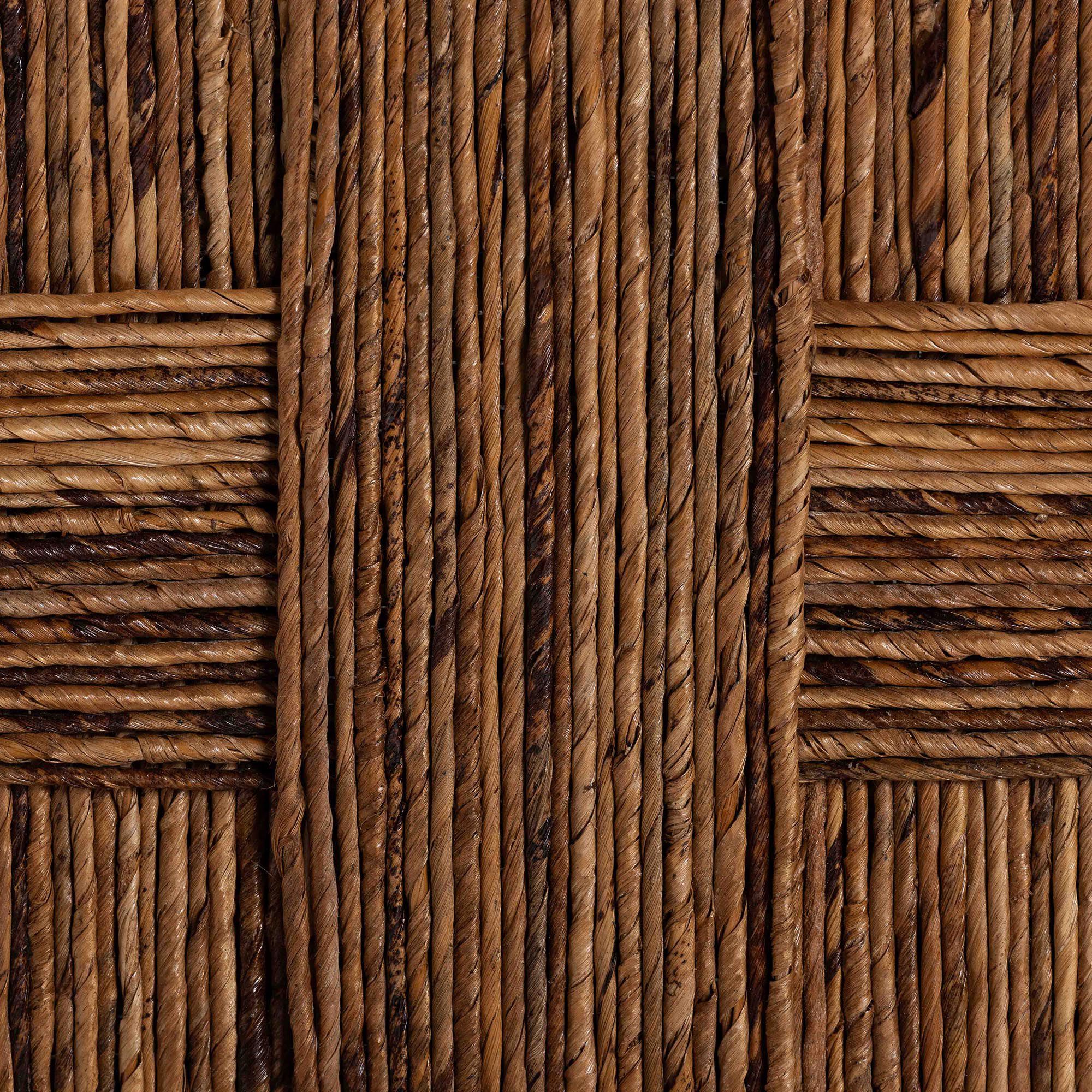 Chabela Handwoven Seagrass Dining Chair Set of 2- Solid Mango Wood Frame with Woven Seat and Backrest, BROWN, alternate image number 6