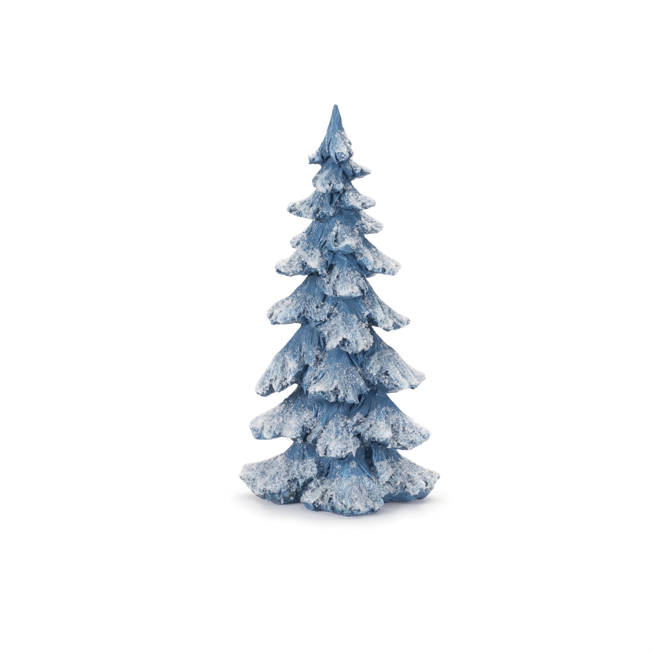 Flocked Pine Tree (Set of 4), BLUE WHITE, alternate image number 3