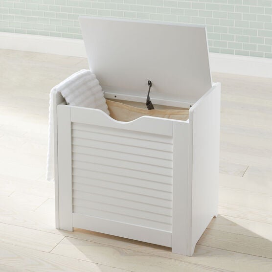 Louvre Seat Hamper, WHITE
