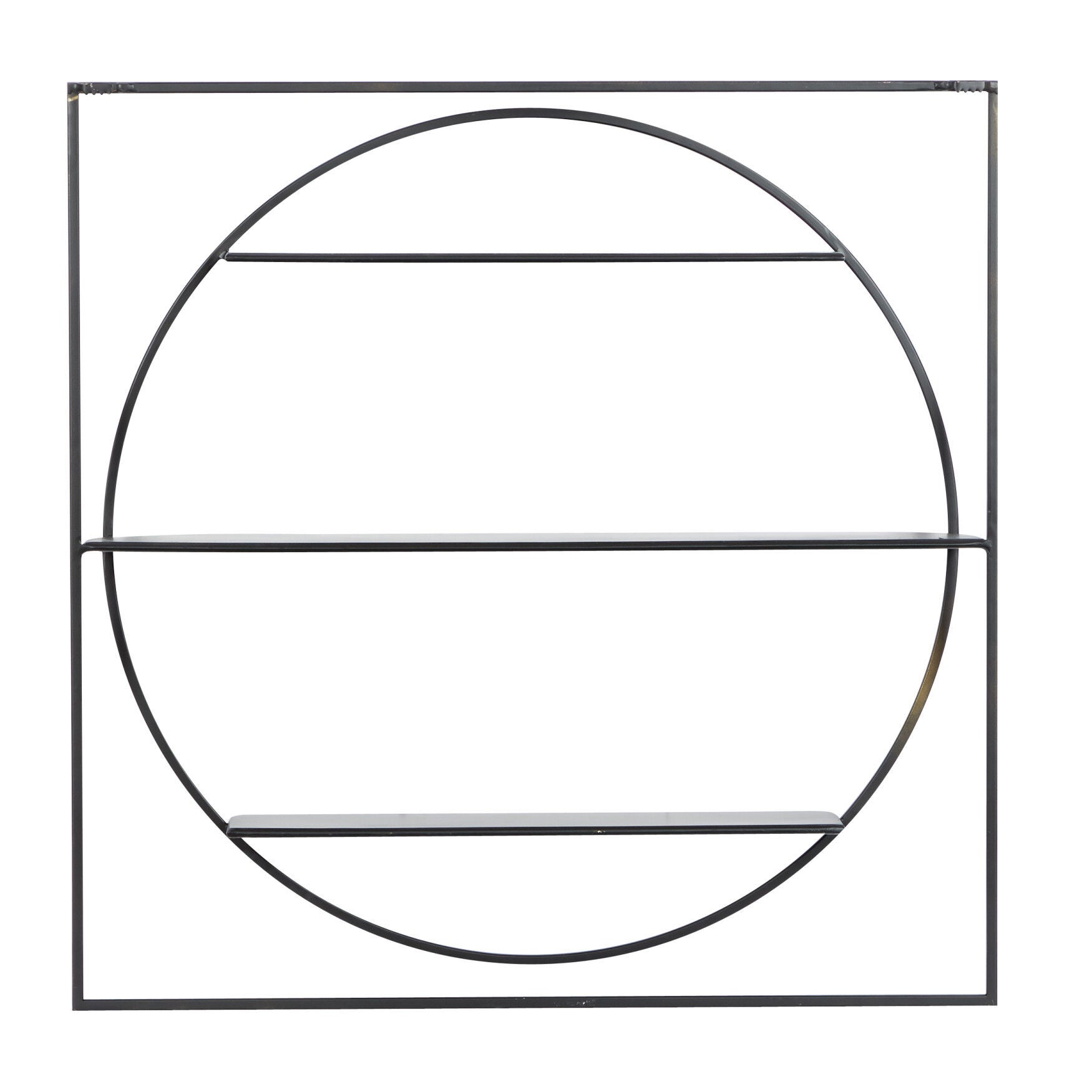 Black Metal Contemporary Wall Shelf , , alternate image number 2