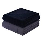 Plush 15lb Weighted Blanket with Washable Cover , CHARCOAL, hi-res image number null
