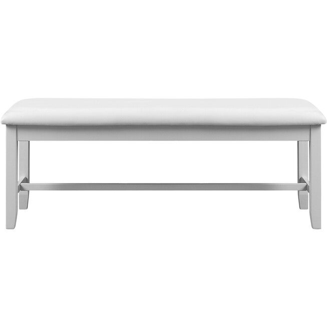 Kendal Dining Bench, White, WHITE, hi-res image number null