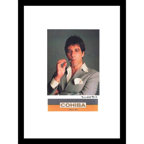 Cohiba Al Pacino 14x18 Framed Print, GREY ORANGE, hi-res image number null