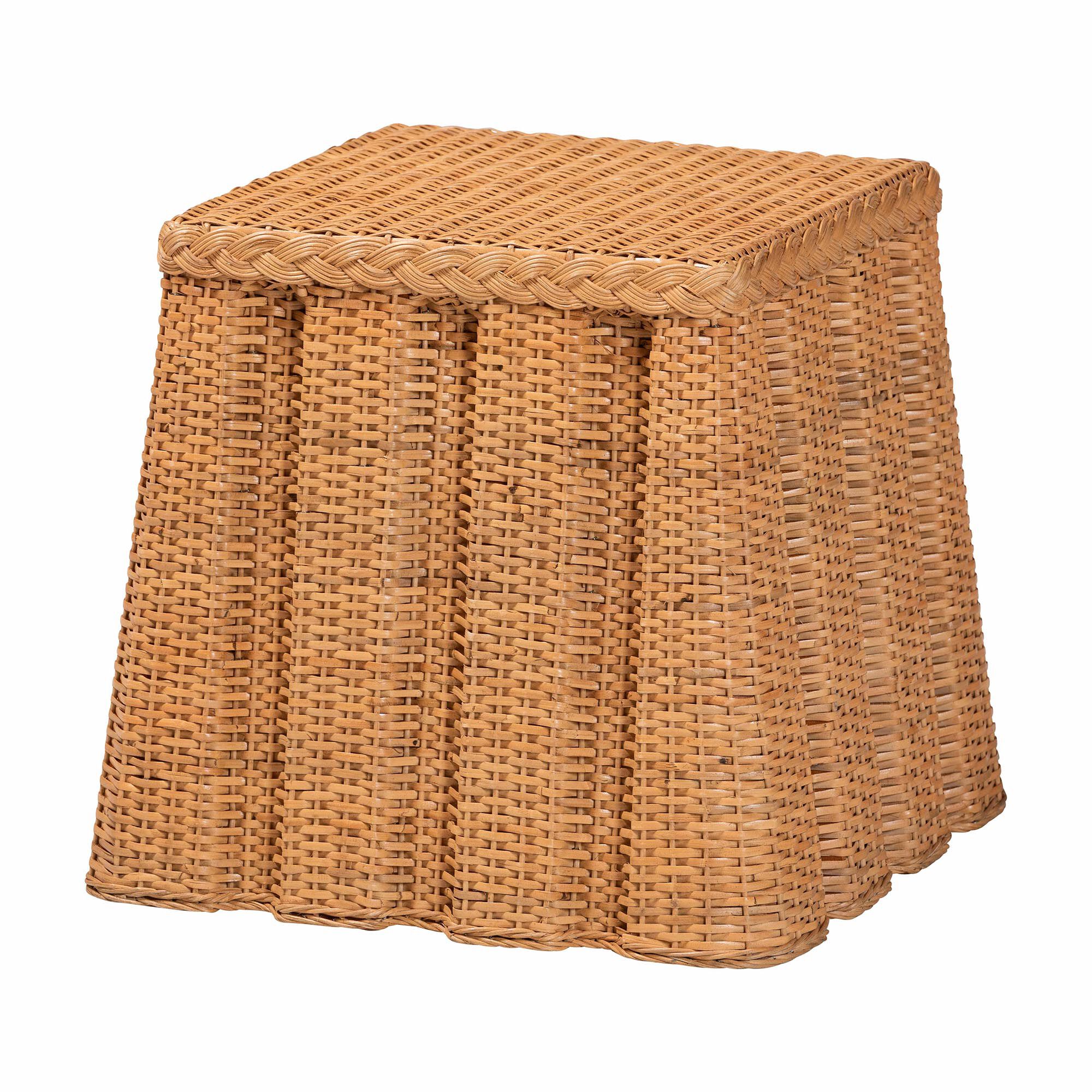 Andrea Natural Rattan End Table, HONEY, alternate image number 1