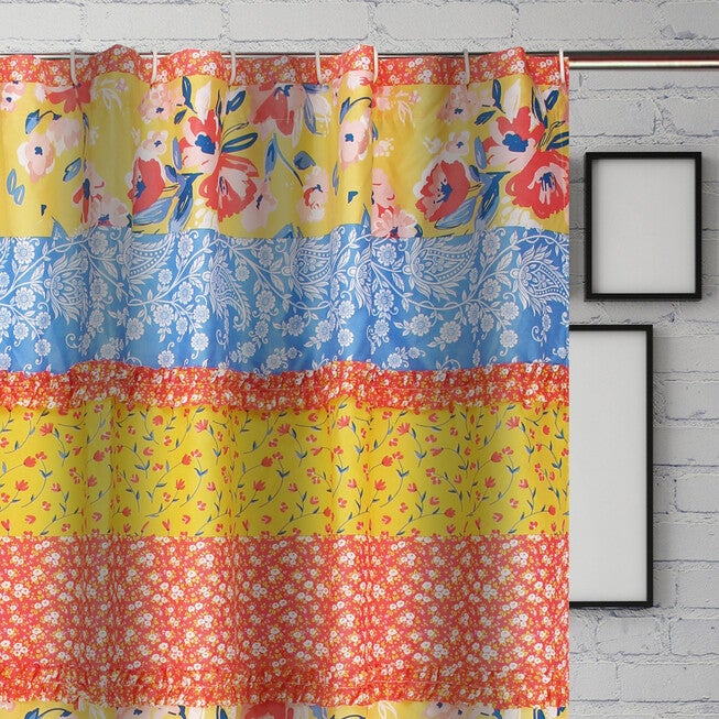 Greenland Home Fashions™ Skylar Bath and Shower Curtain, CALICO, alternate image number 1