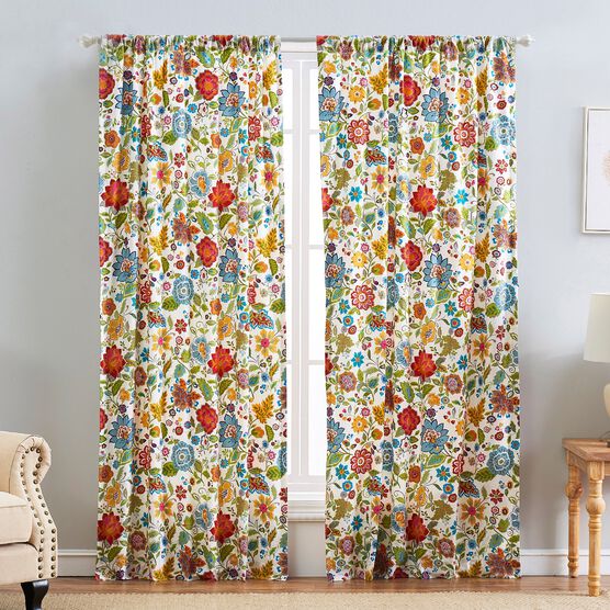 Astoria Curtain Panel Pair , WHITE, hi-res image number null