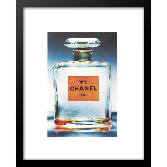 Classic Chanel Perfume Bottle Clear 14 x 18 Framed Print
