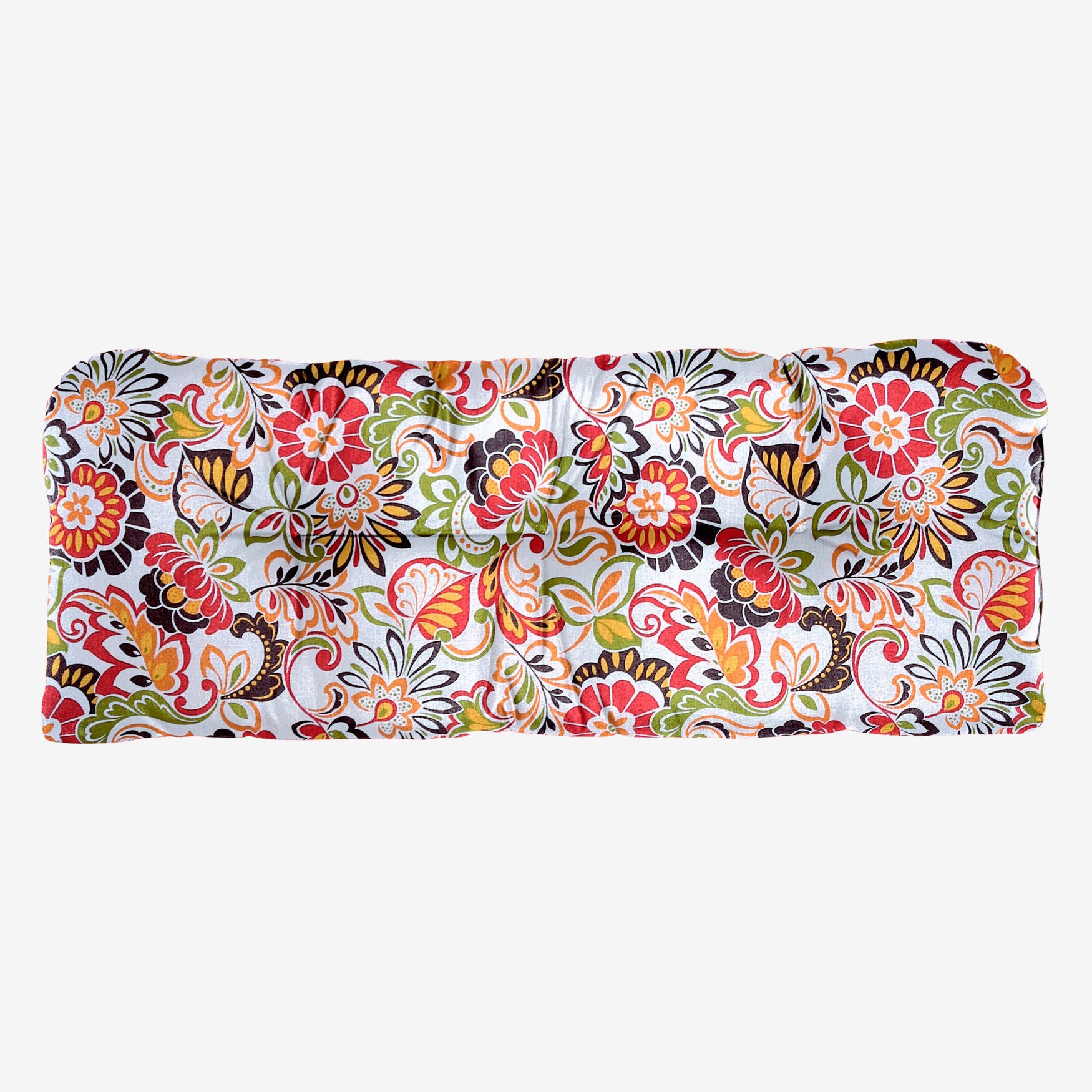 tufted wicker settee cushion