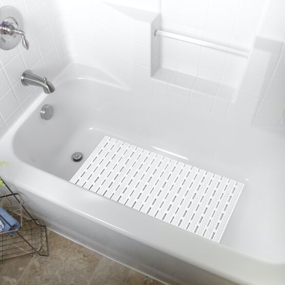 Slat Non-Slip Bath Tub and Shower Mat, Grey, , alternate image number null