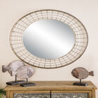 Black Industrial Metal Wall Mirror, , alternate image number null