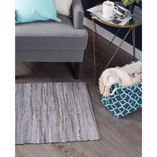 Multi Gray Rag Rug 50X80Cm, , alternate image number null