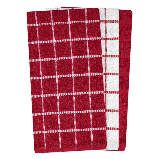 Terry Kitchen Towels, Set Of 3, PAPRIKA, hi-res image number null