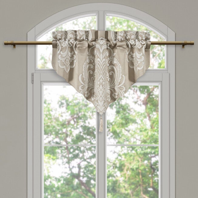 Potenza Sand Window Ascot Valance, SAND, alternate image number 1