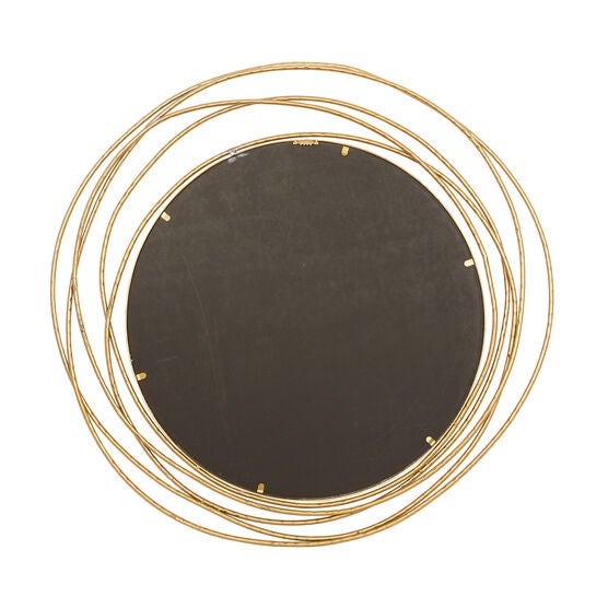 Gold Wood Contemporary Wall Mirror, , alternate image number null