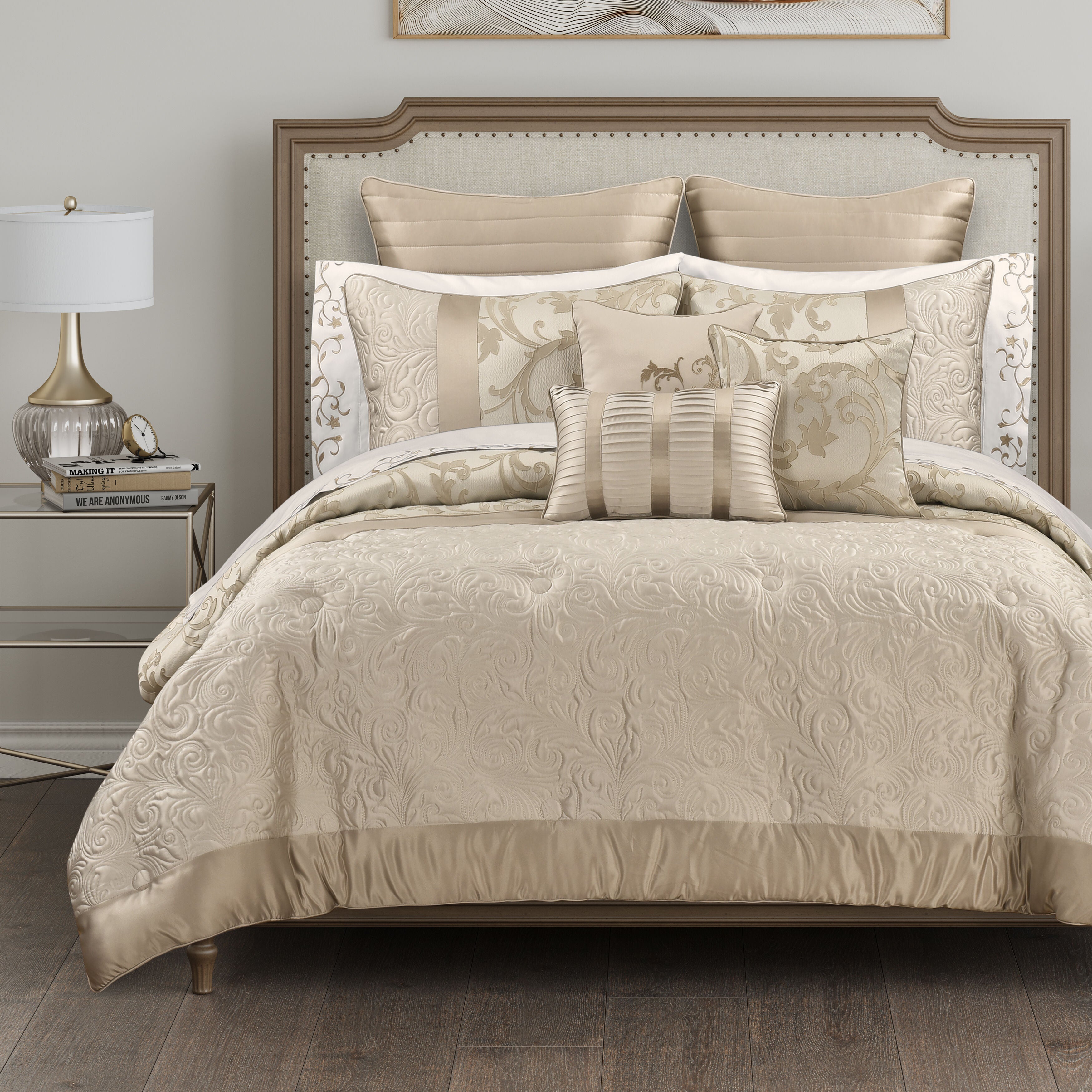 SPECTRA COMFORTER SET, TAUPE, hi-res image number 0