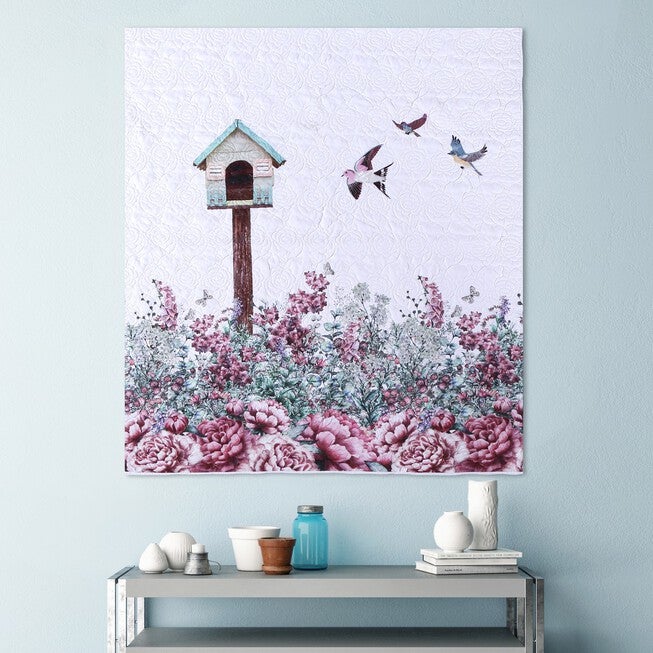 Bailey's Birdhouse Quilted Throw Blanket, , alternate image number null