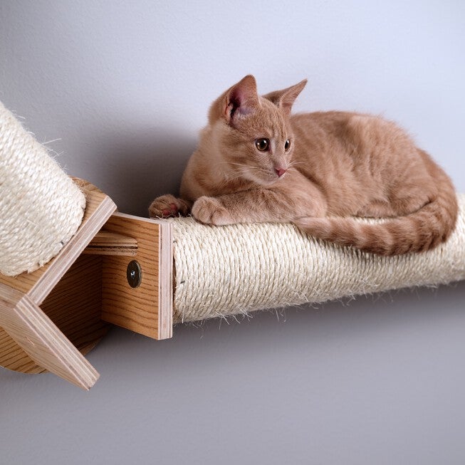 Armarkat Wall Series Wall Climbing Cat Post Bridge W2307, NATURAL BEIGE, alternate image number 1