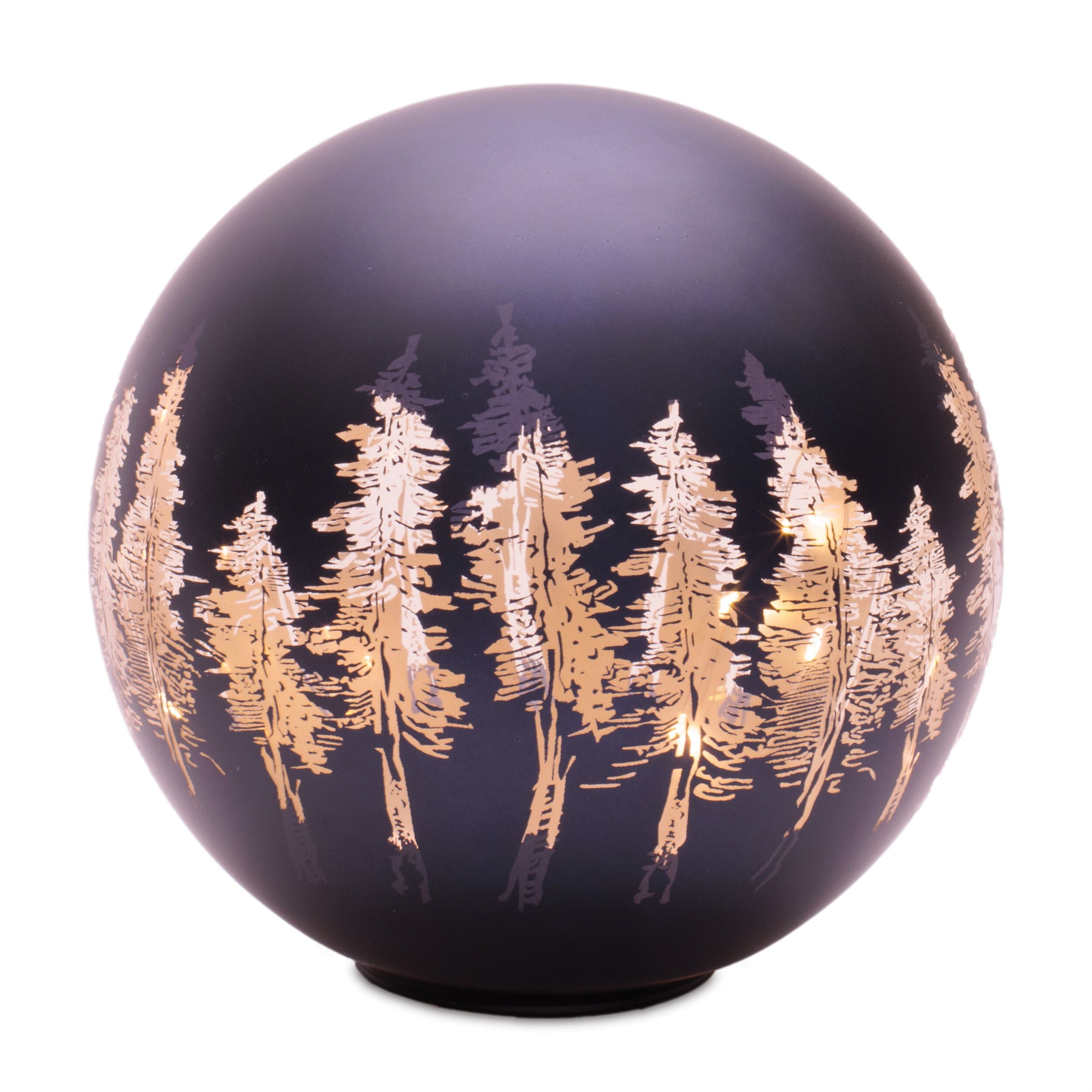 LED Frosted Pine Tree Globe (Set of 2), BLUE, alternate image number 3