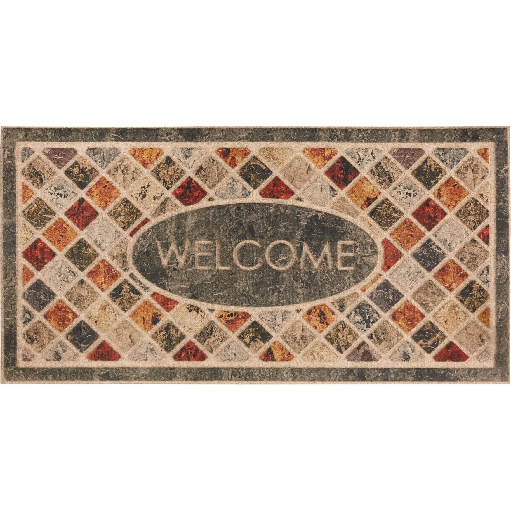 Ornamental Mineral Stone Door Mat, CHESTNUT, hi-res image number 0