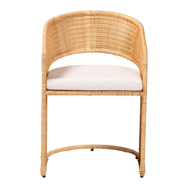 bali & pari Palm Bohemian Light Honey Rattan Dining Chair, LIGHT HONEY, alternate image number 2