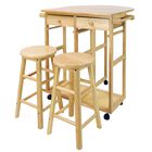 Breakfast Cart with Drop-Leaf Table-Natural, , alternate image number null