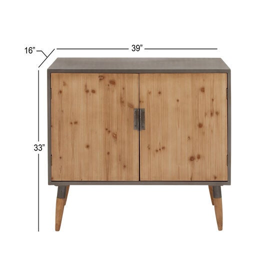 Brown Wood Modern Cabinet, 34x39x17, , alternate image number null