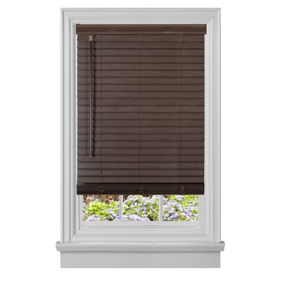 Cordless GII Madera Falsa 2" Faux Wood Plantation Blind, MAHOGANY, hi-res image number null