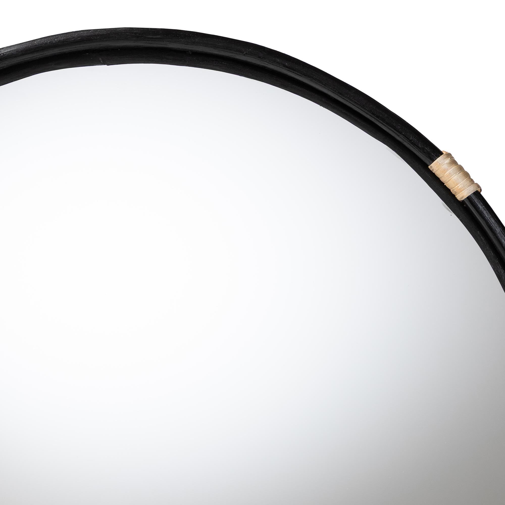 Fenicia Natural Rattan Mirror, BLACK, alternate image number 2