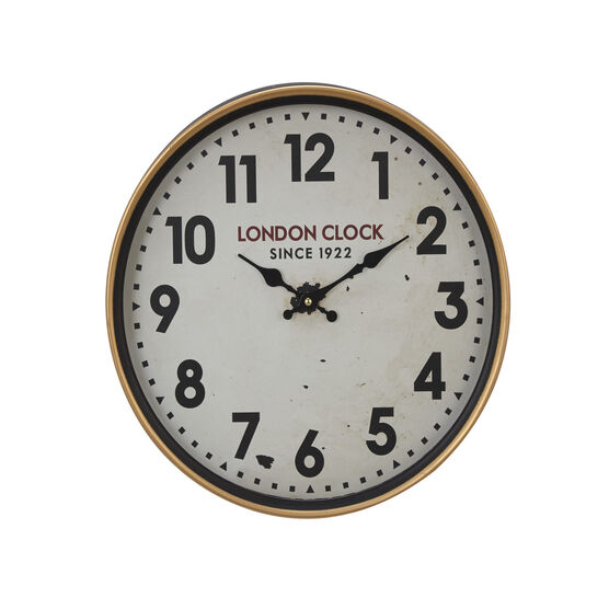 White Traditional Metal Wall Clock, , alternate image number null