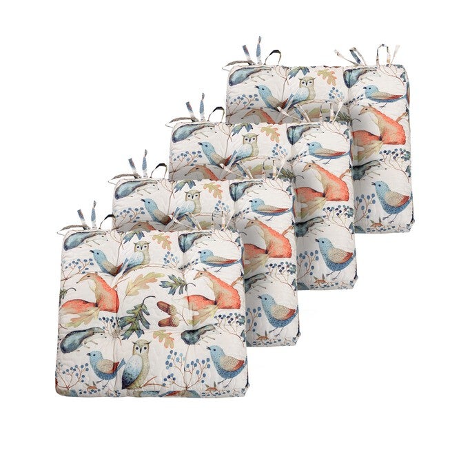 Willow Triple-Layered Chair Pad 4 Piece Set, MULTI, hi-res image number null