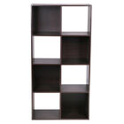 Home Basics Open and Enclosed 8 Cube MDF Storage Organizer Espresso, ESPRESSO, hi-res image number null