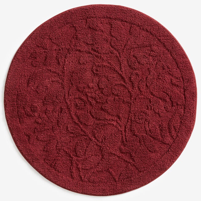 3' Round Foliage Rug, CABERNET, hi-res image number null