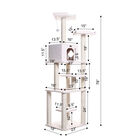 Classic Real Wood 78" Cat Tree Six Levels With Playhouse, Rope Swing, , alternate image number null