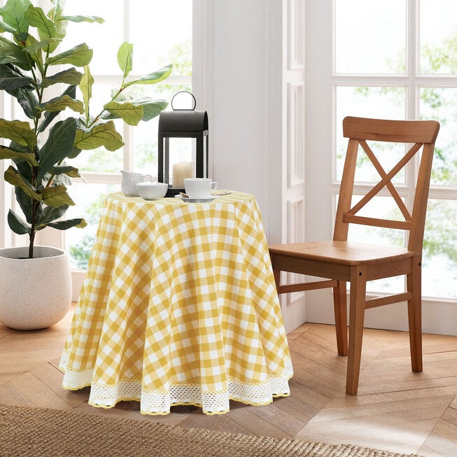 Buffalo Check Round Tablecloth - 70-in, , alternate image number 5