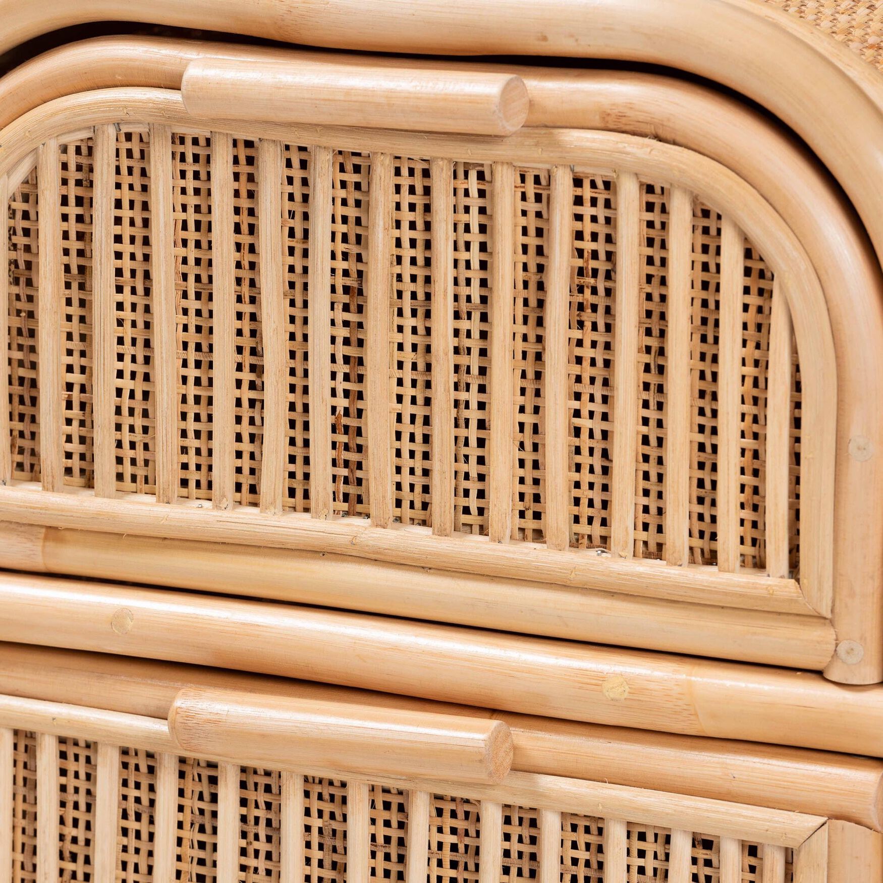 Adrika Bohemian Natural Rattan 2-Drawer Nightstand, , alternate image number 10