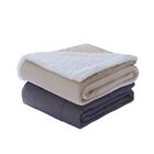 Soft Sherpa Reversible 15lb Weighted Blanket with Washable Cover , TAUPE IVORY, hi-res image number 0