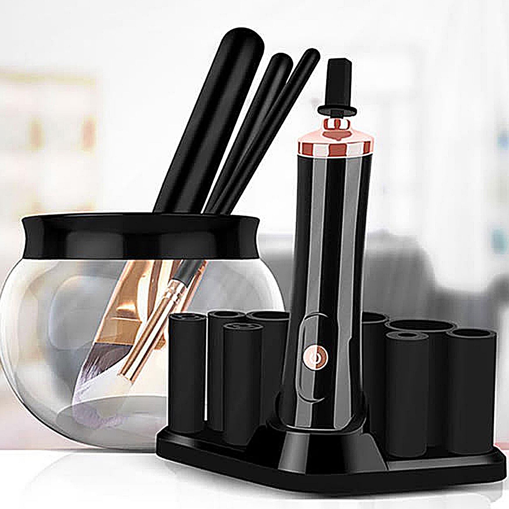 Makeup Brush Cleaner W/ 12Pc Brush Kit Beauty Tools, , alternate image number 3