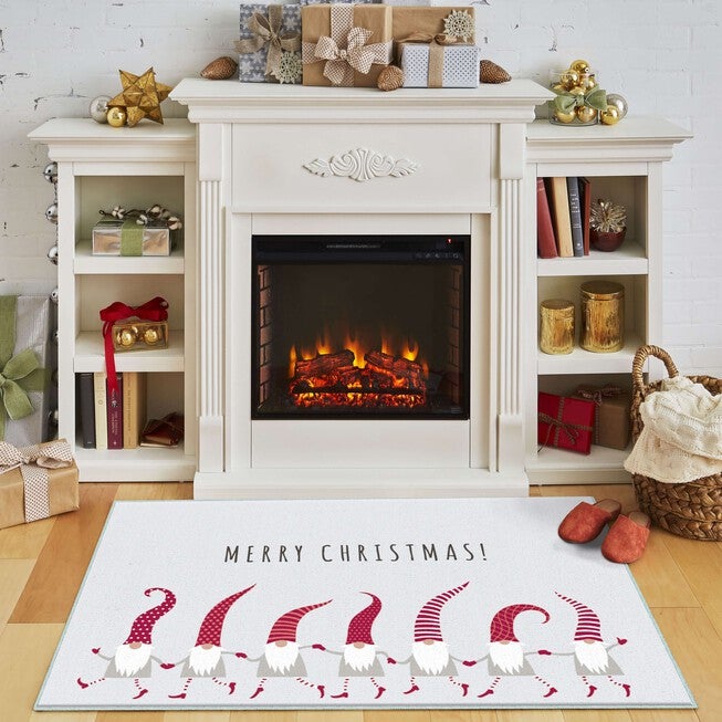 Christmas Elves Grey Kitchen Rug, , alternate image number 5