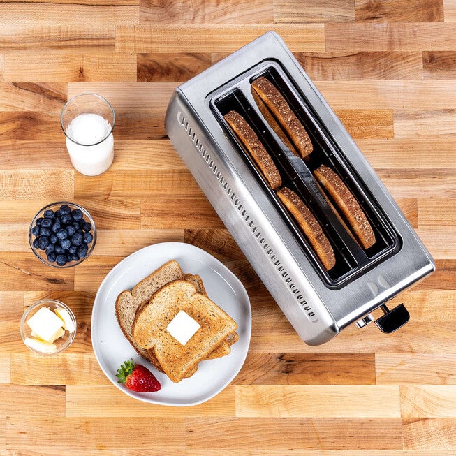 Kalorik Stainless Steel 4-Slice Long-Slot Toaster