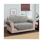 Hudson Reversible Sherpa to Microfiber Loveseat Furniture Cover, GREY, hi-res image number null