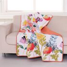 Watercolor Dream Quilted Throw Blanket, WHITE, hi-res image number null