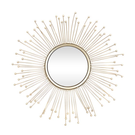 Set Of 3 Gold Metal Glam Wall Mirror, , alternate image number null
